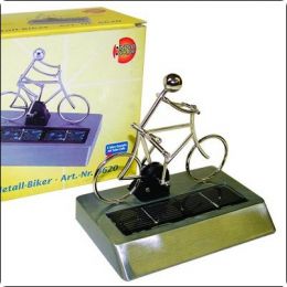 Solar powered aluminium cyclist