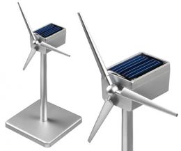 Mini solar powered wind generator - silver Mini solar powered wind generator - silver